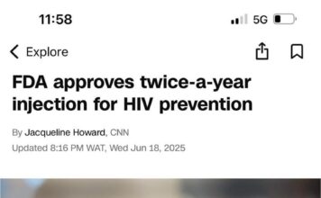 FDA approves twice-a-year injection for HIV prevention