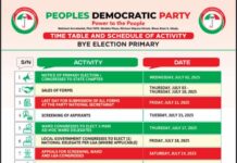 2025 Bye Elections: PDP Commences Sale of Expression of Interest and Nomination Forms