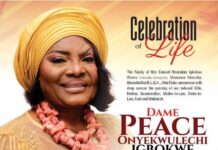 Igbokwe Family Commences Burial Preparations for Late Matriarch Late Dame Peace Igbokwe